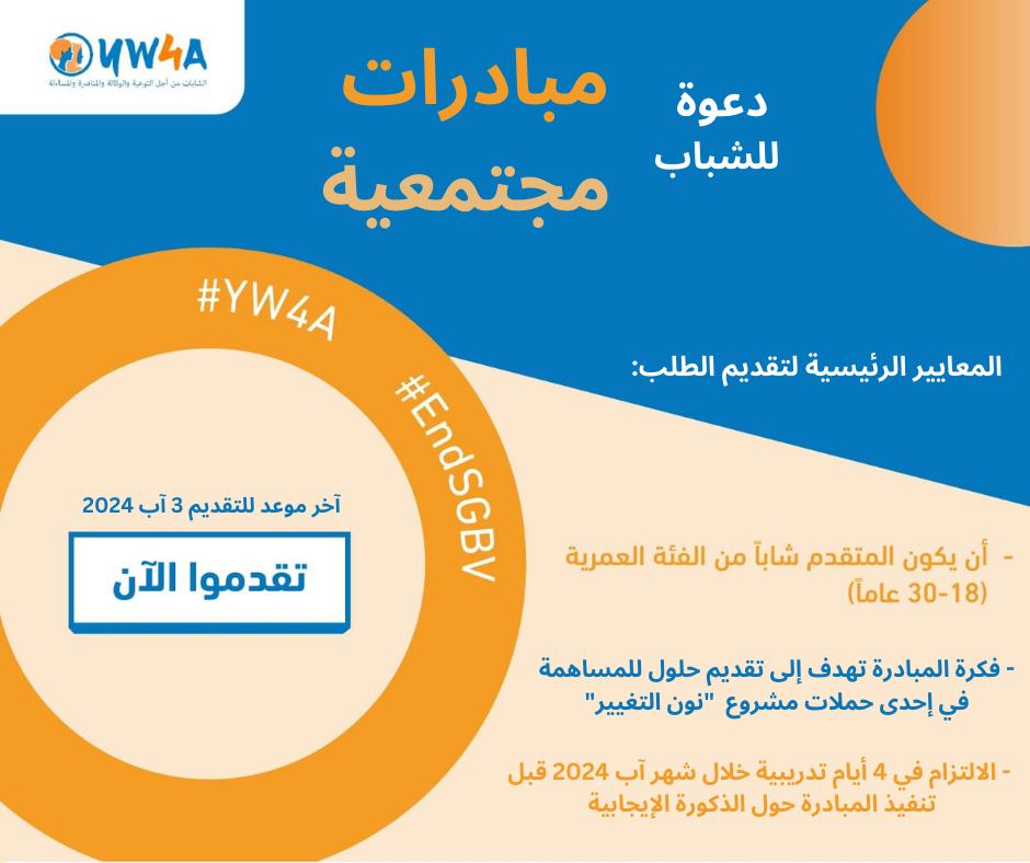 Call for Applications: Community Youth Initiatives-YW4A Programme