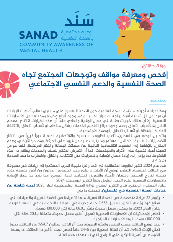 Fact Sheet: Mental Health and Psychosocial Support